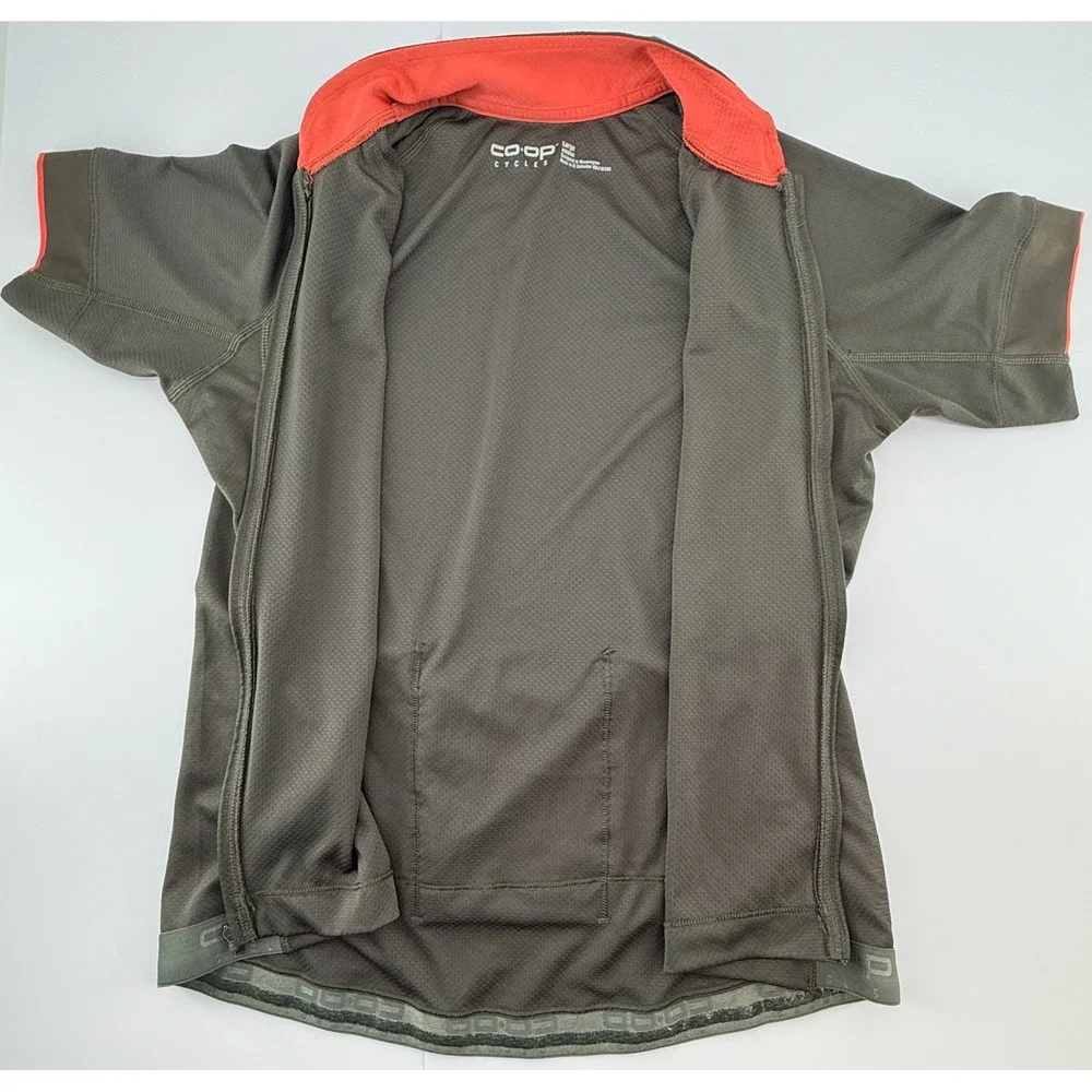 Co-Op Cycles Cycling Jersey Women Large Green Full Zip Short Sleeve Fitted Adult